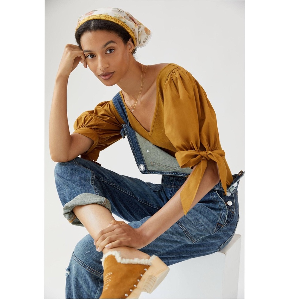 Anthropologie Maeve Puff Sleeve Top XSmall